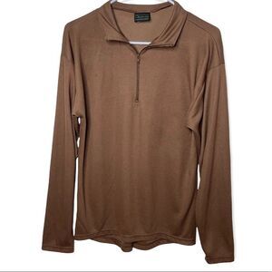 Vintage Kenyon Brown 1/4 Zip Pullover Long sleeve Top Sz Medium